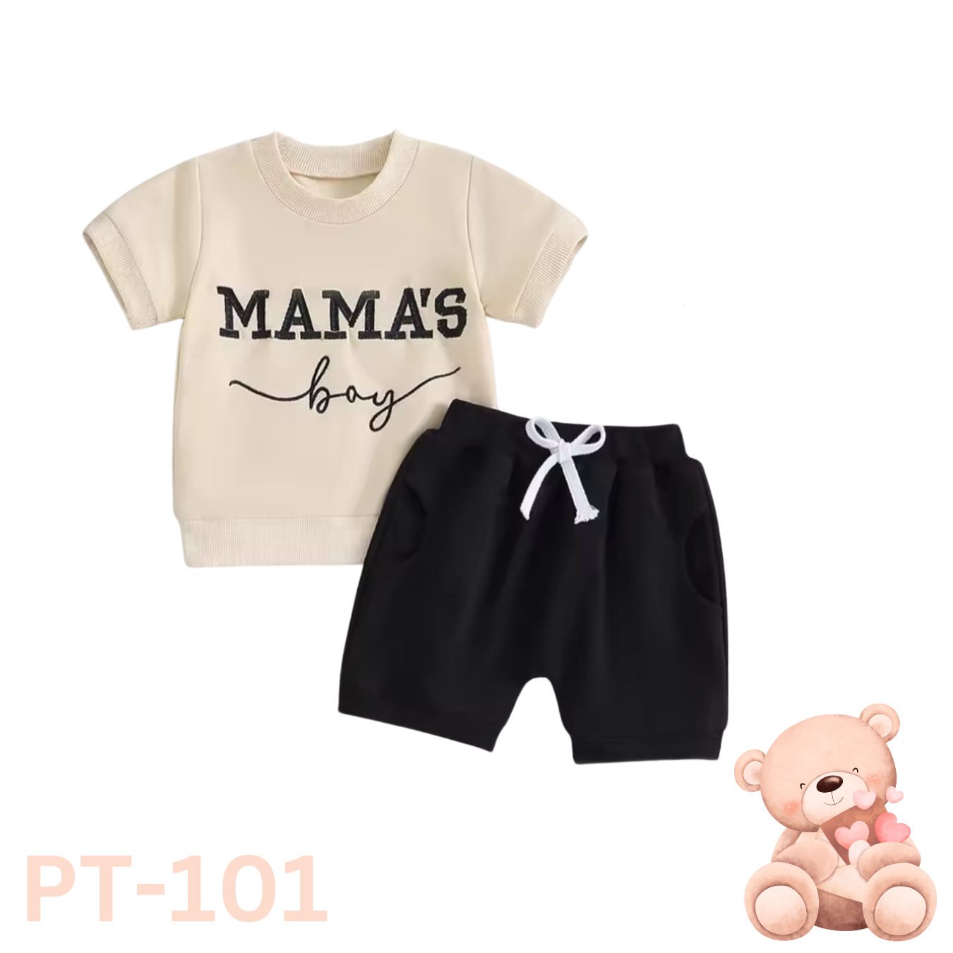Baby short sleeve t-shirt and pant set Premium.