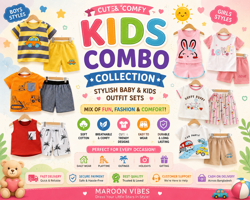 Kids Combo Collection | Stylish Baby & Kids Outfit Sets