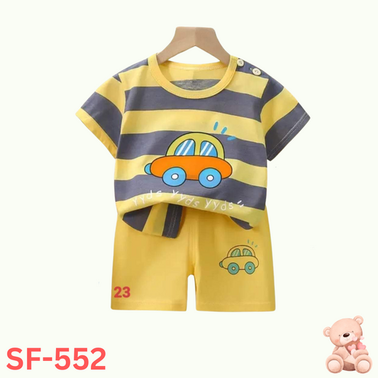 Baby short sleeve t-shirt set (Yeallow)