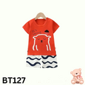 Baby Short Sleeve T-Shirt Set(Red and White)