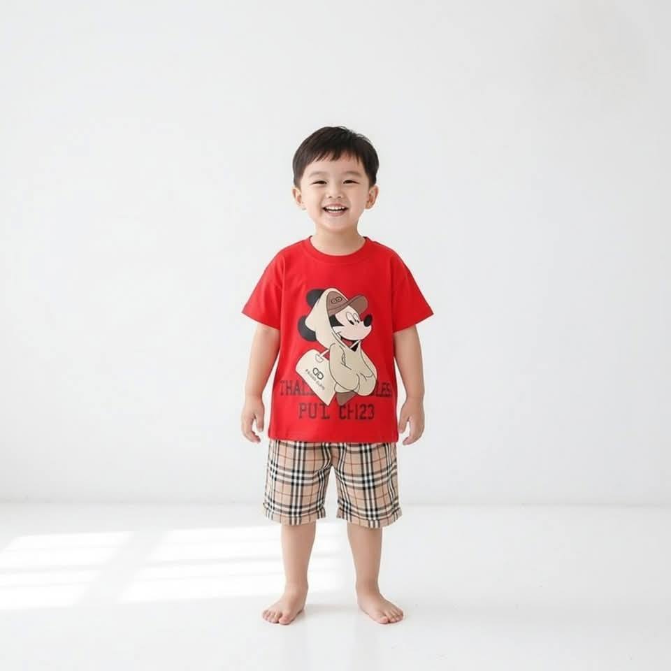 Baby short sleeve t-shirt set(RED)
