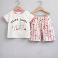 Happy Puppy short sleeve t-shirt set for girls Baby