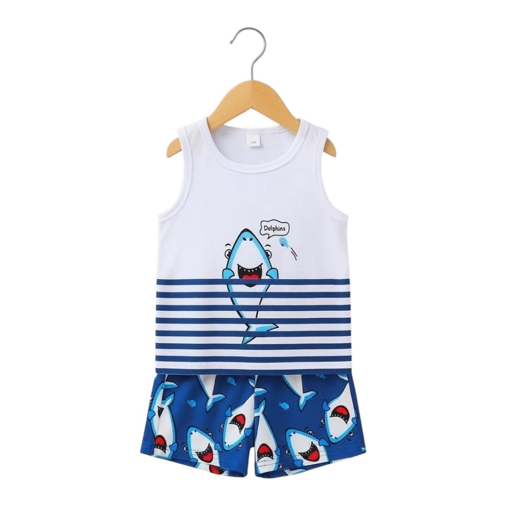 Summer Sleeveless T -shirt Baby Shark for kids