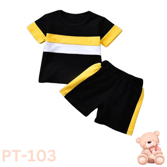 Baby short sleeve t-shirt and pant set Premium.
