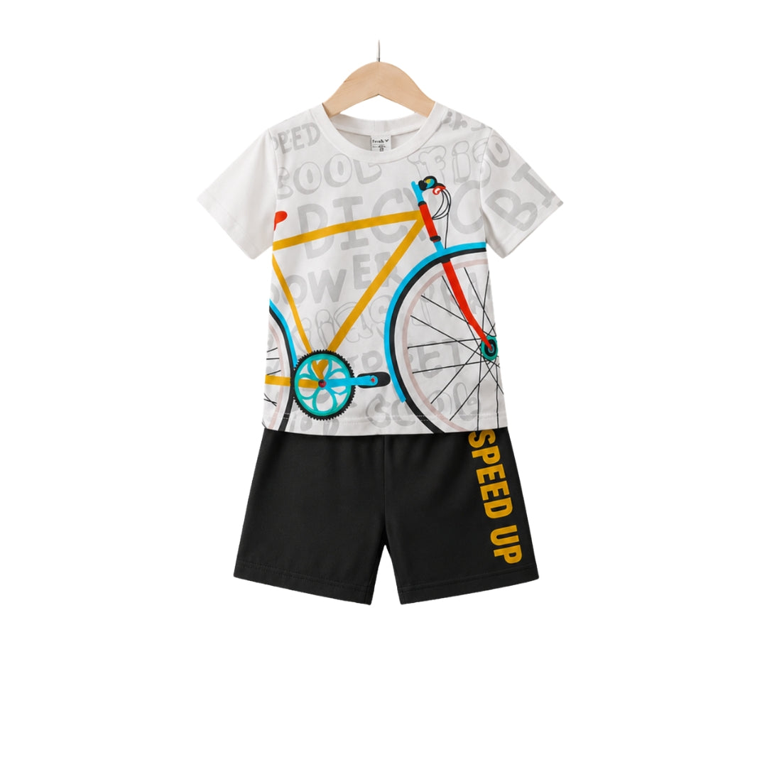 Cute Cycle Baby short sleeve t-shirt and pant set Premium.