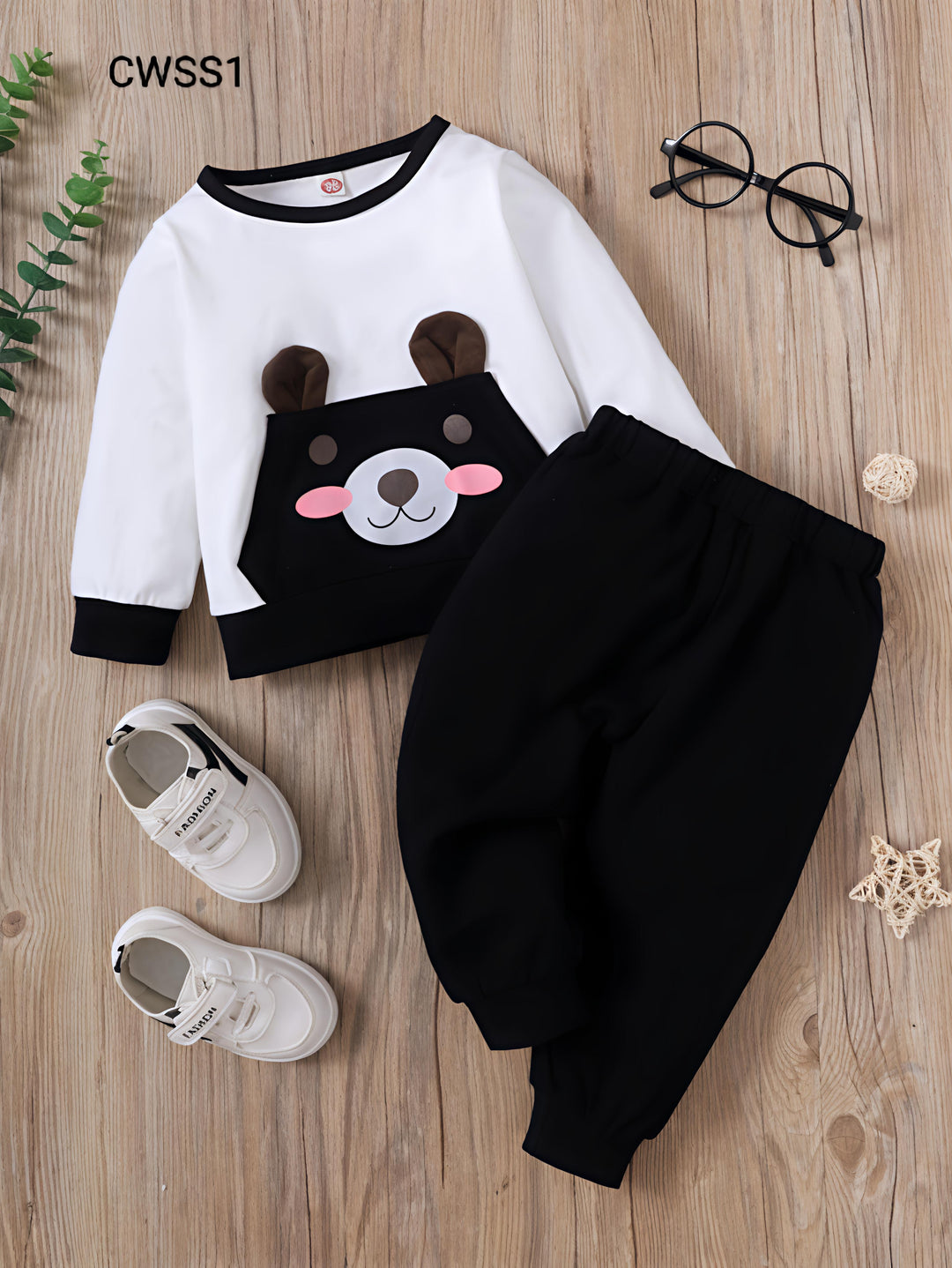 White Teddy Winter Premium Sweatshirt and Joggers