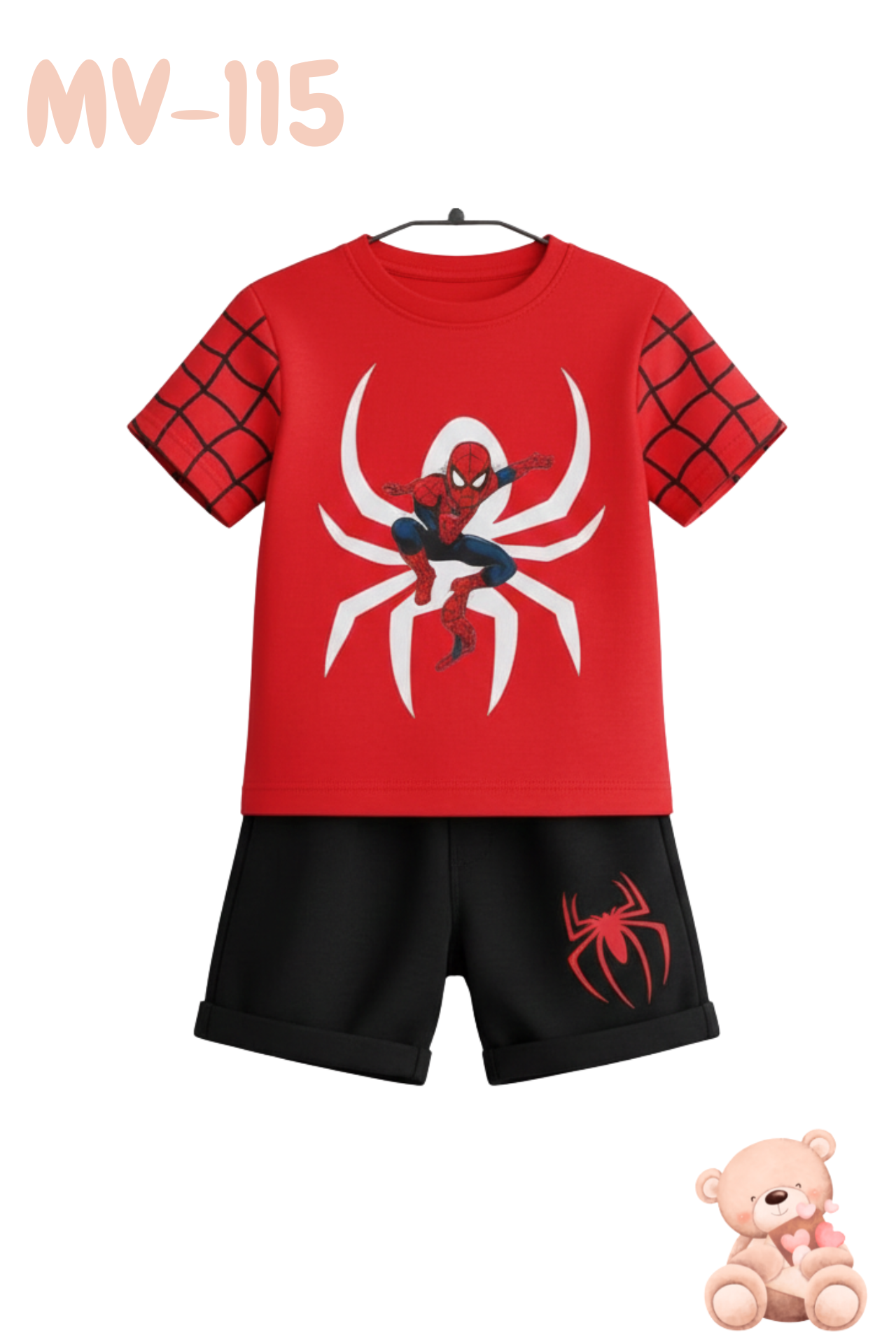 Cute S. Man Baby short sleeve t-shirt and pant set Premium.