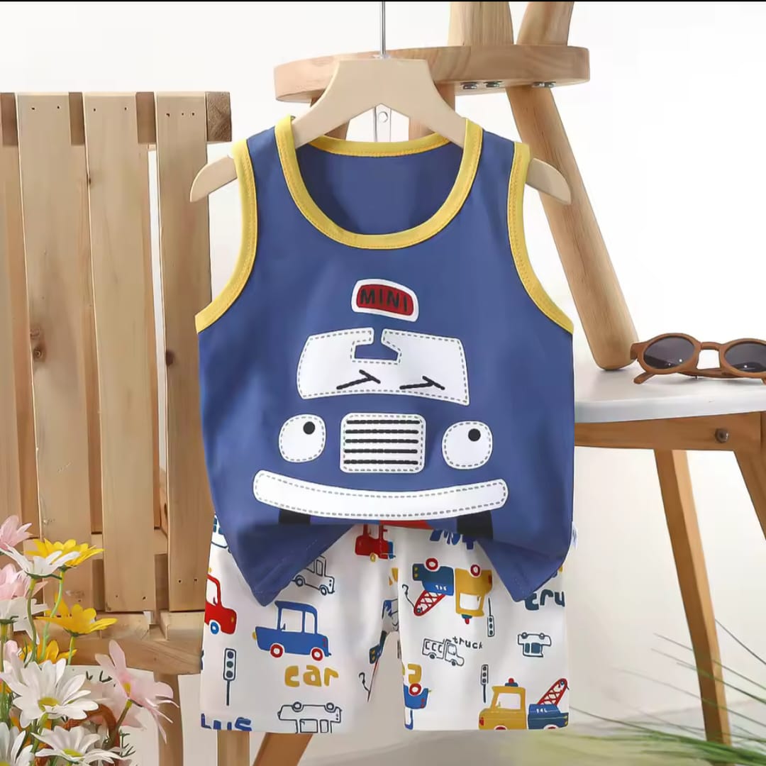 Mini bus Sleeveless T -shirt for kids
