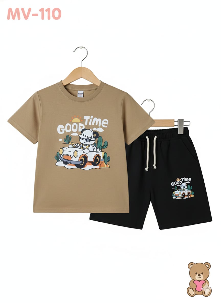 Baby short sleeve t-shirt and pant set Premium.