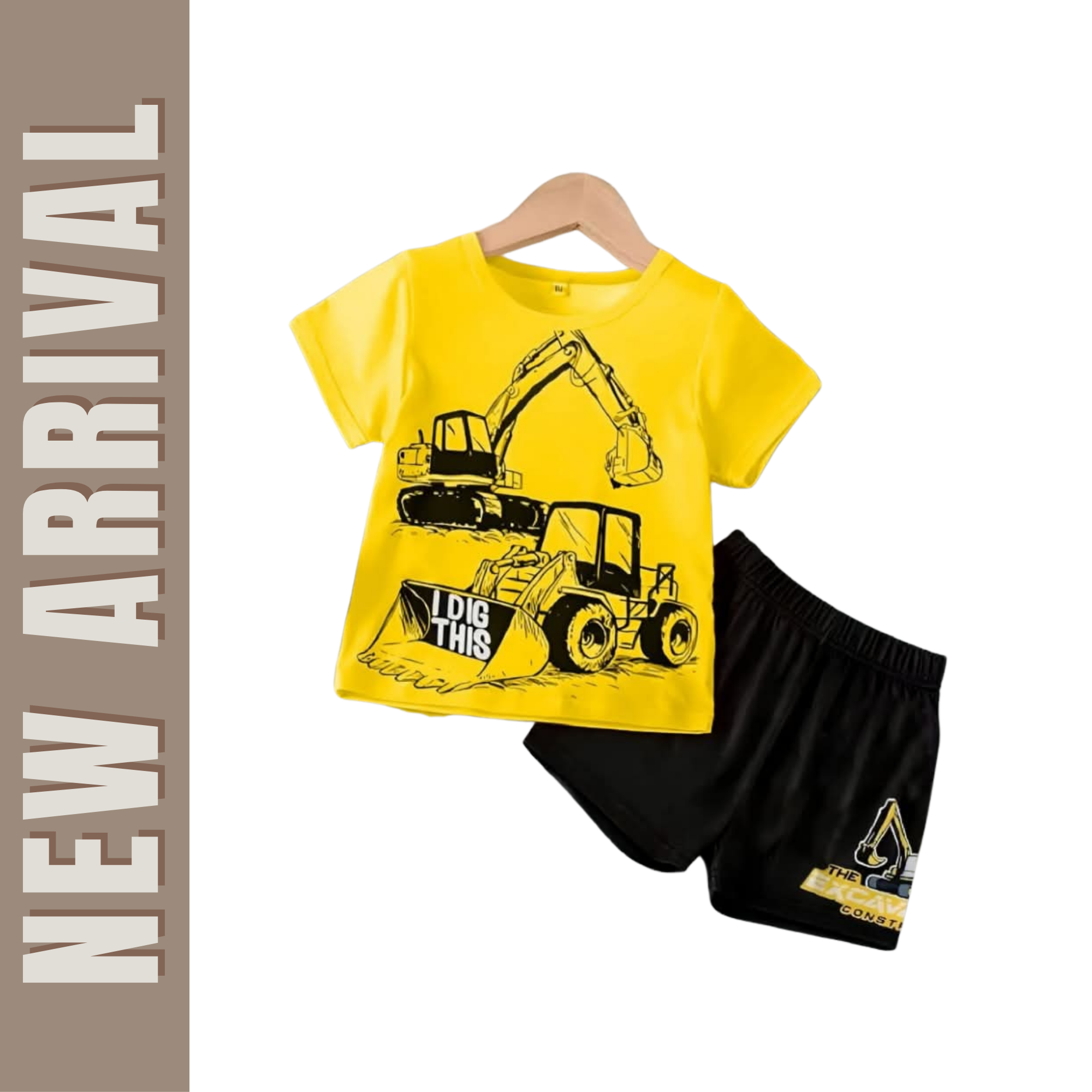 Baby short sleeve t-shirt set (yeallow)